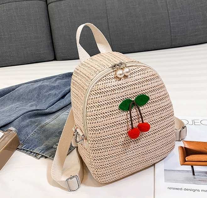 Детский соломенный мини рюкзак сумочка сумка-рюкзак для девочек солома