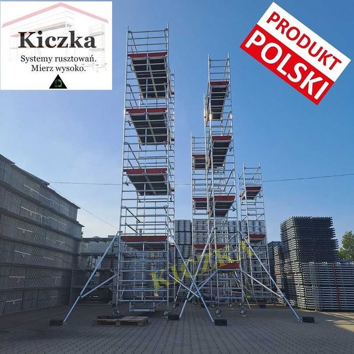 RUSZTOWANIA PRZEJEZDNE Jezdne Rusztowanie ALUMINIOWE do 13m- Hurtownia