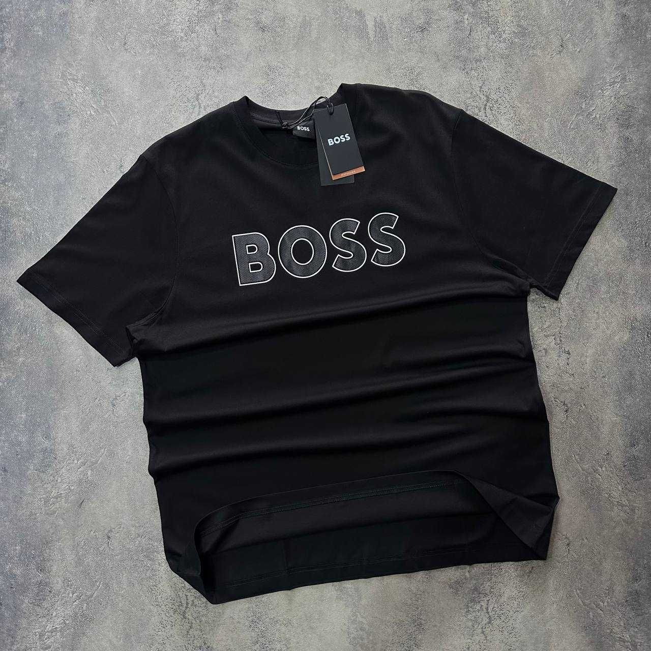 Чорна чоловіча футболка Boss(розмір-XXL)
