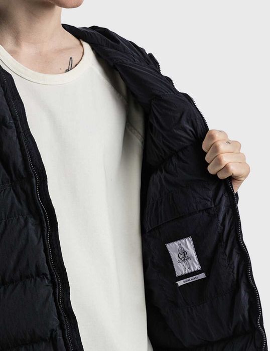 Куртка пуховик C.P. Company Eco-Chrome R Goggle Down Jacket Navy