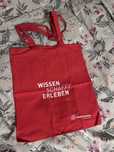 tote bag, torba materialowa czerowna