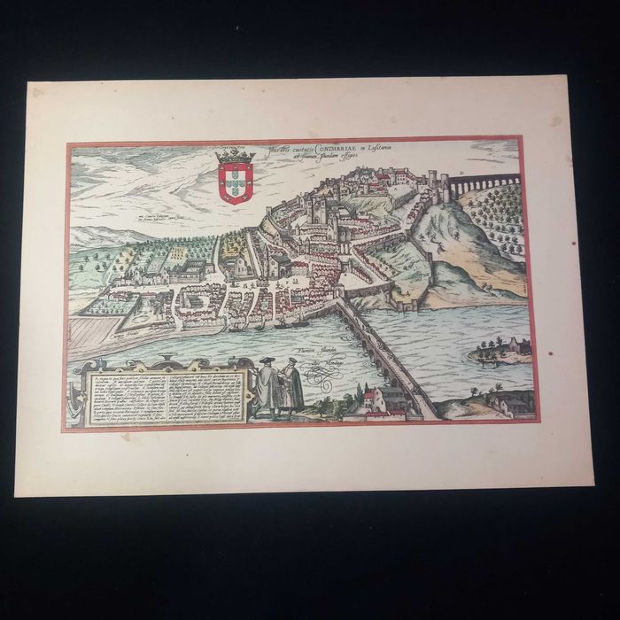 Mapa antigo de Coimbra