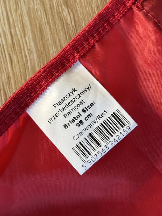 amiplay Bristol Pelerynka przeciwdeszczowa 38 cm czerwona dla psa