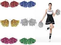 Pompony cheerleaderki kolorowe 12szt zestaw B733