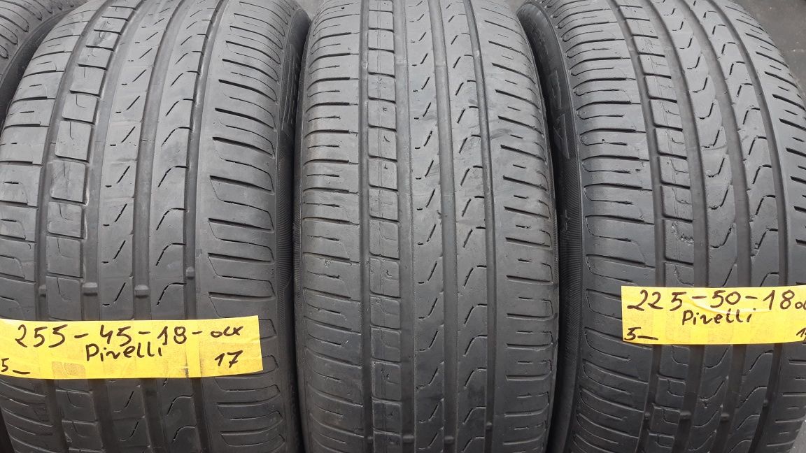Opony Letnie 255÷45÷18÷/÷225÷50÷18÷.PIRELLI.Cena 400 zł kpl-4 sztuki