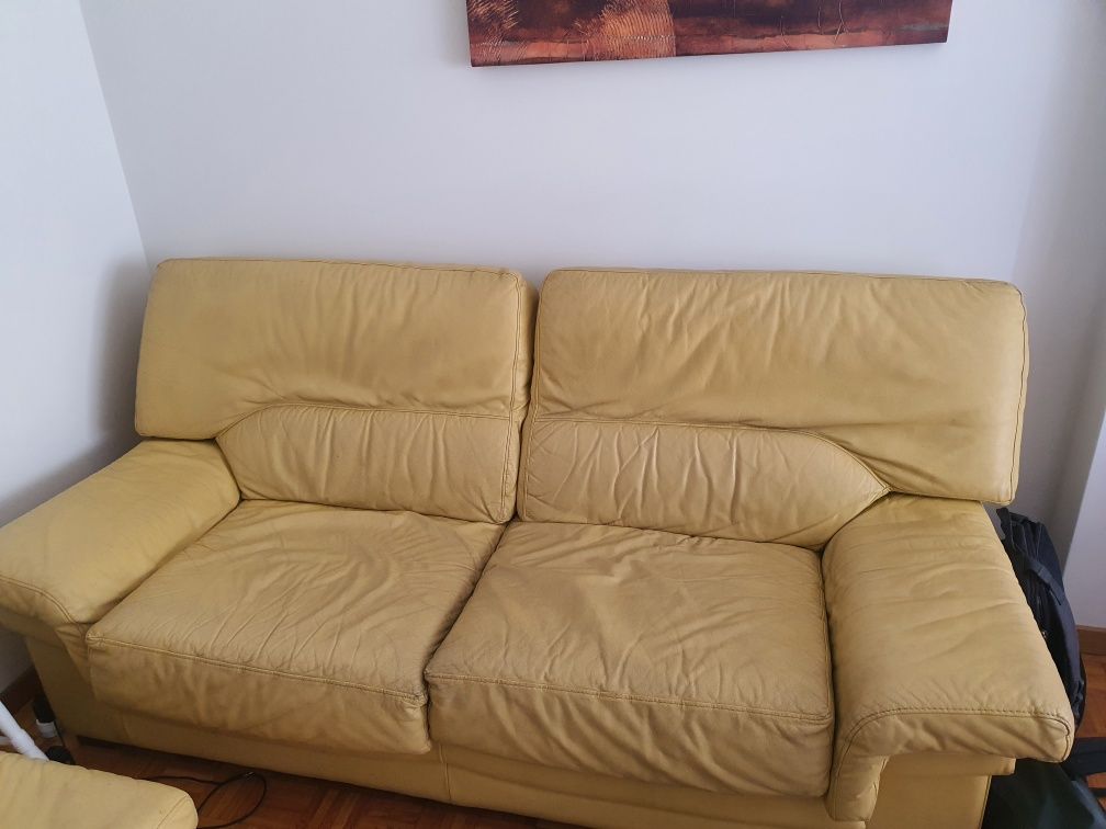 Sofás de sala em pele verdadeira