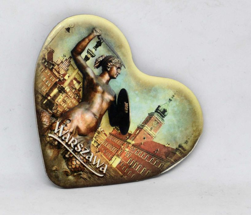 Magnes Na Lodówkę Warszawa Syrenka Serce