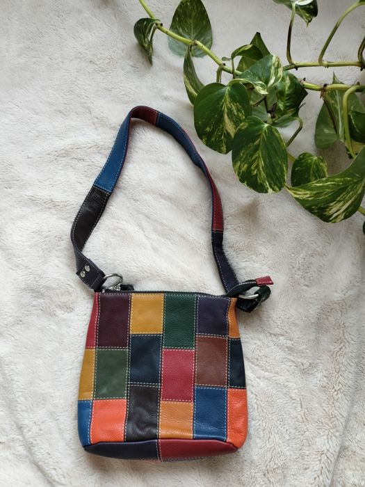 Skórzana Octopus kolorowa torba na ramię listonoszka stylowa oryginaln