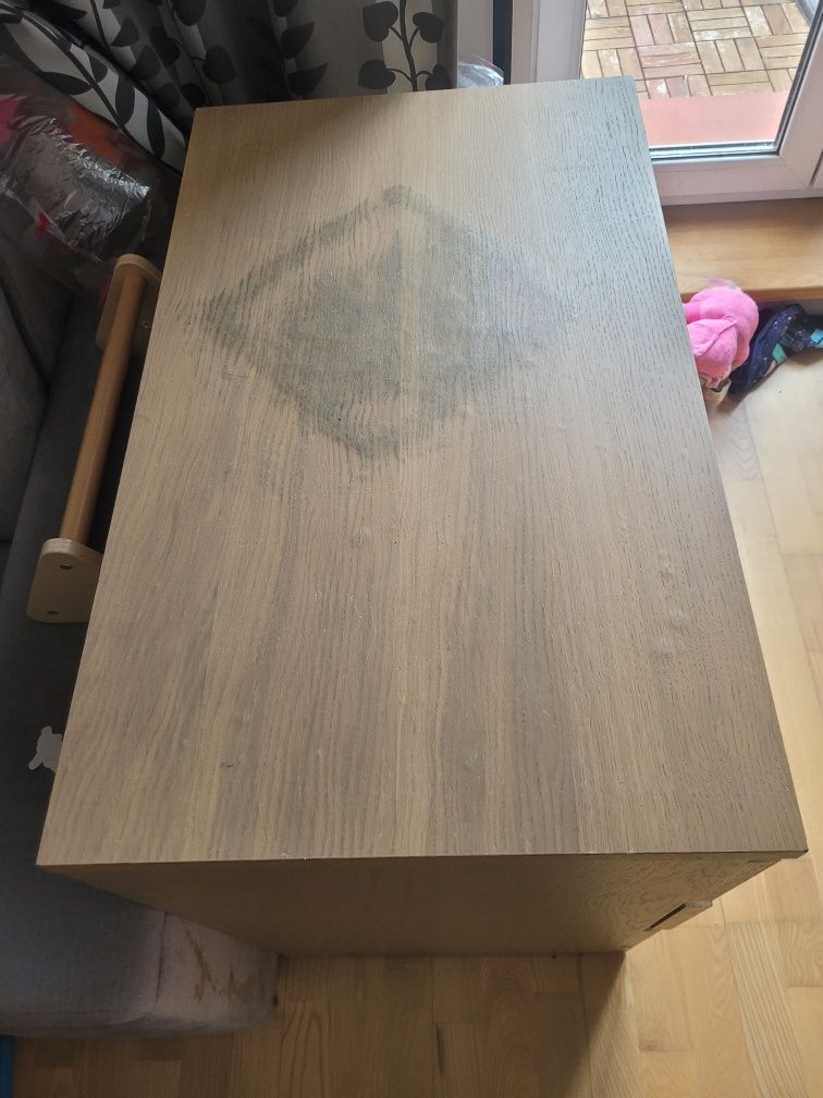 Szafka IKEA Malm Komoda, 3 szuflady 80x78 cm, okleina dębowa