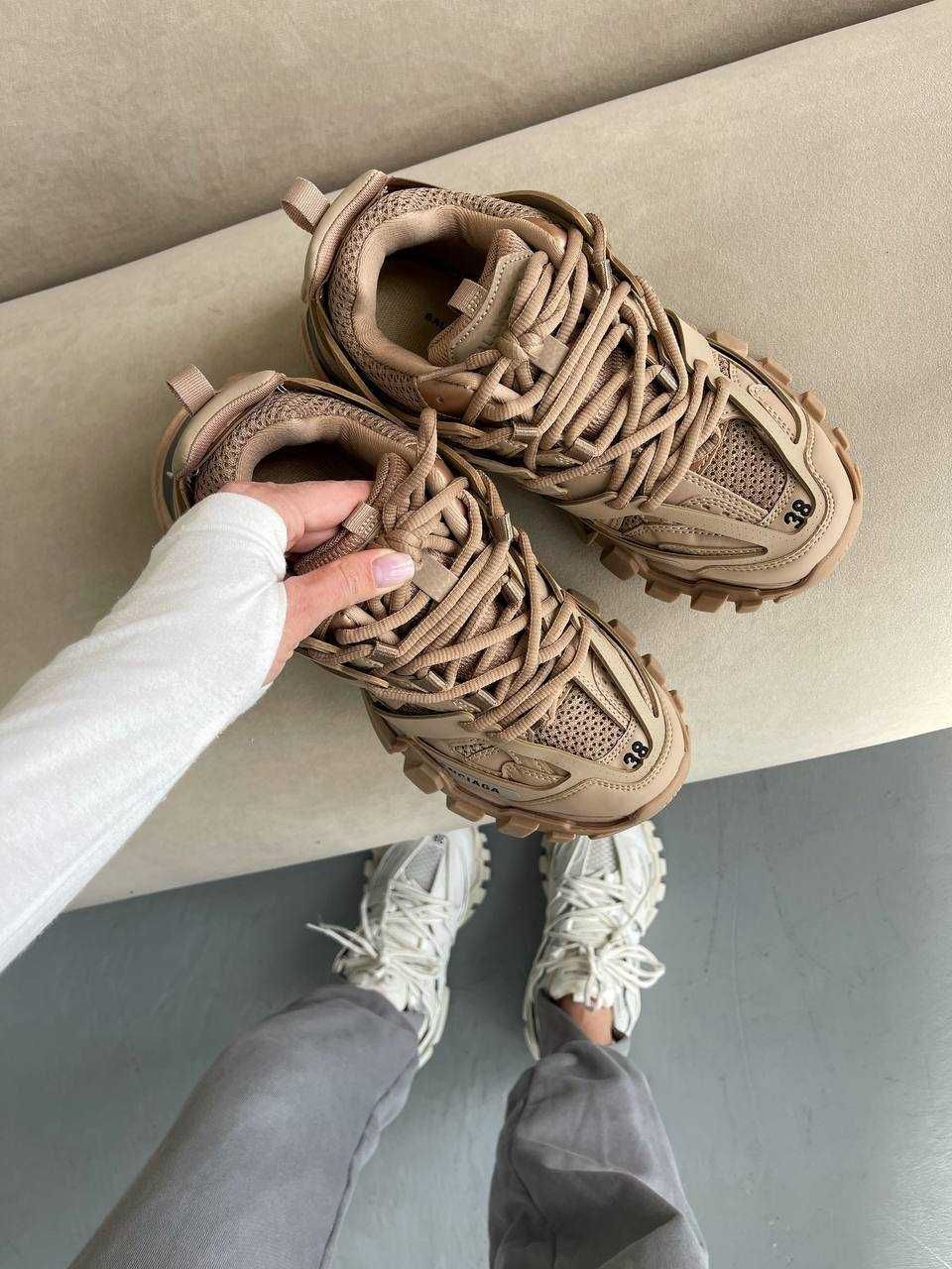 Женские кроссовки Balenciaga Track Beige Premium. 36-41