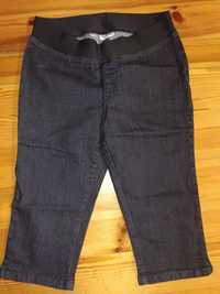 Rybaczki czarne jeansowe na gumie 42