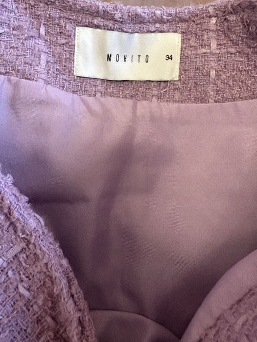 MOHITO nowa krótka 34 spodnica na podszewce fioletowa