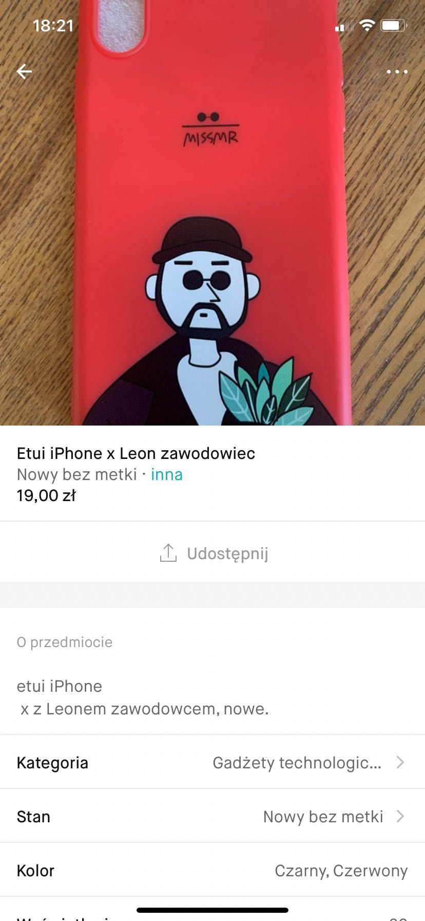 Etui iphon x Leon zawodowiec