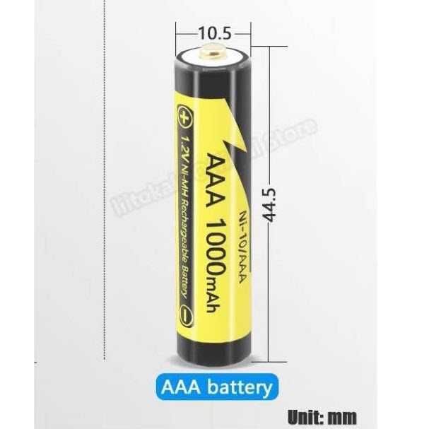 Аккумулятор мини пальчиковый ААА NI-MH 1000mah 1.2V Liitokala