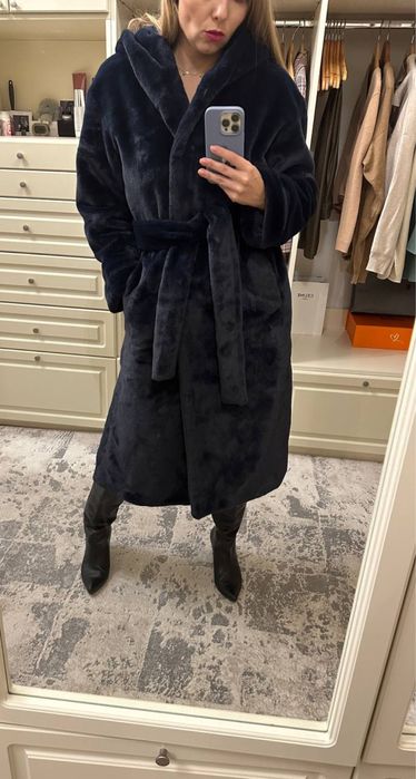 Пальто,еко хутро, ЗИМА супер якість Розмір М