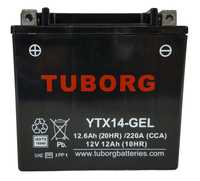 Akumulator Tuborg YTX14 - GEL 12V 12.6Ah 220A 2 Lata Gwa. Wrocław
