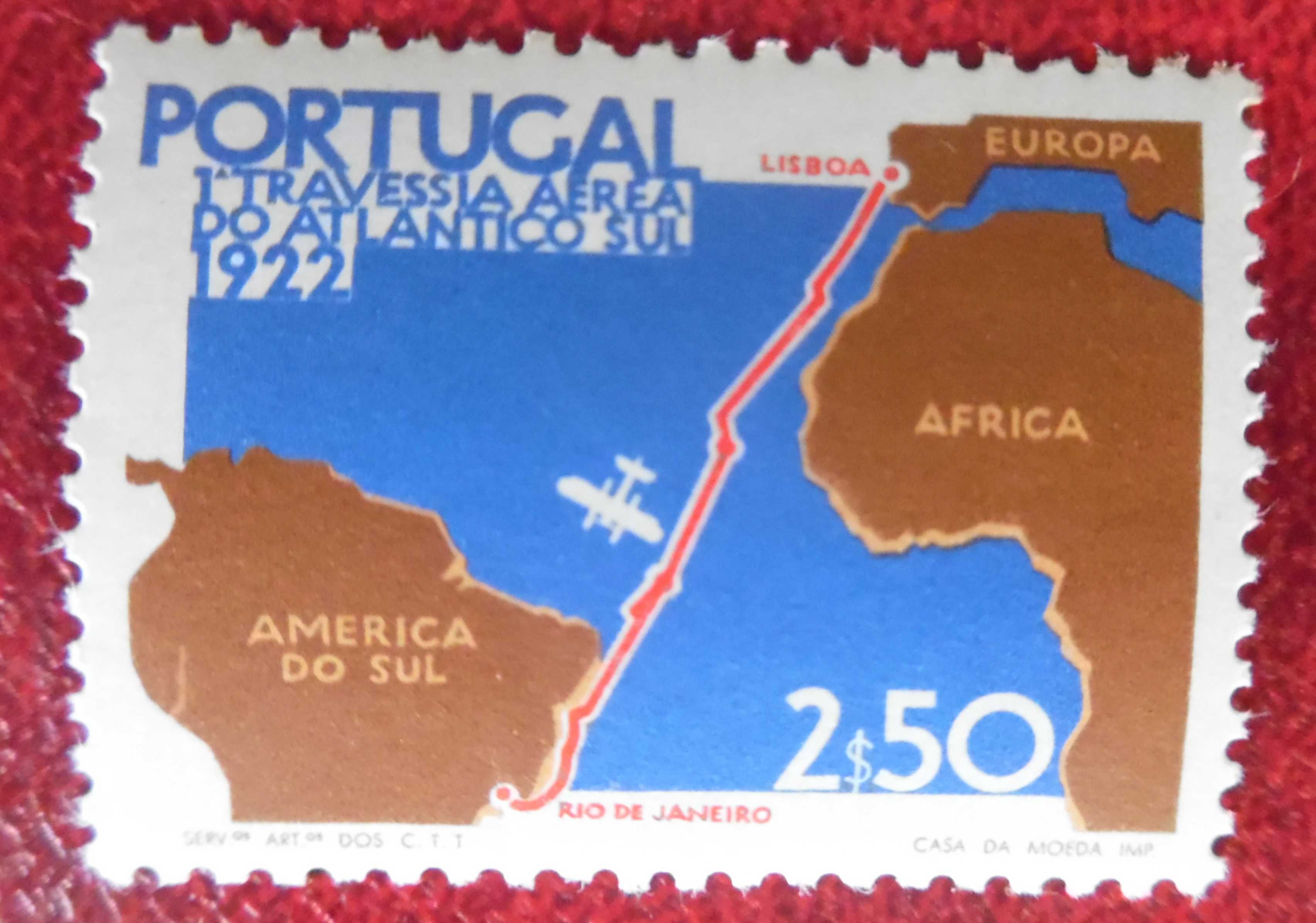 Selos Portugal 1972- Travessia aérea 2$50 novo s/ charneira Af. 1172