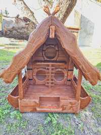 Будиночок для котиків деревяний, котячий домік