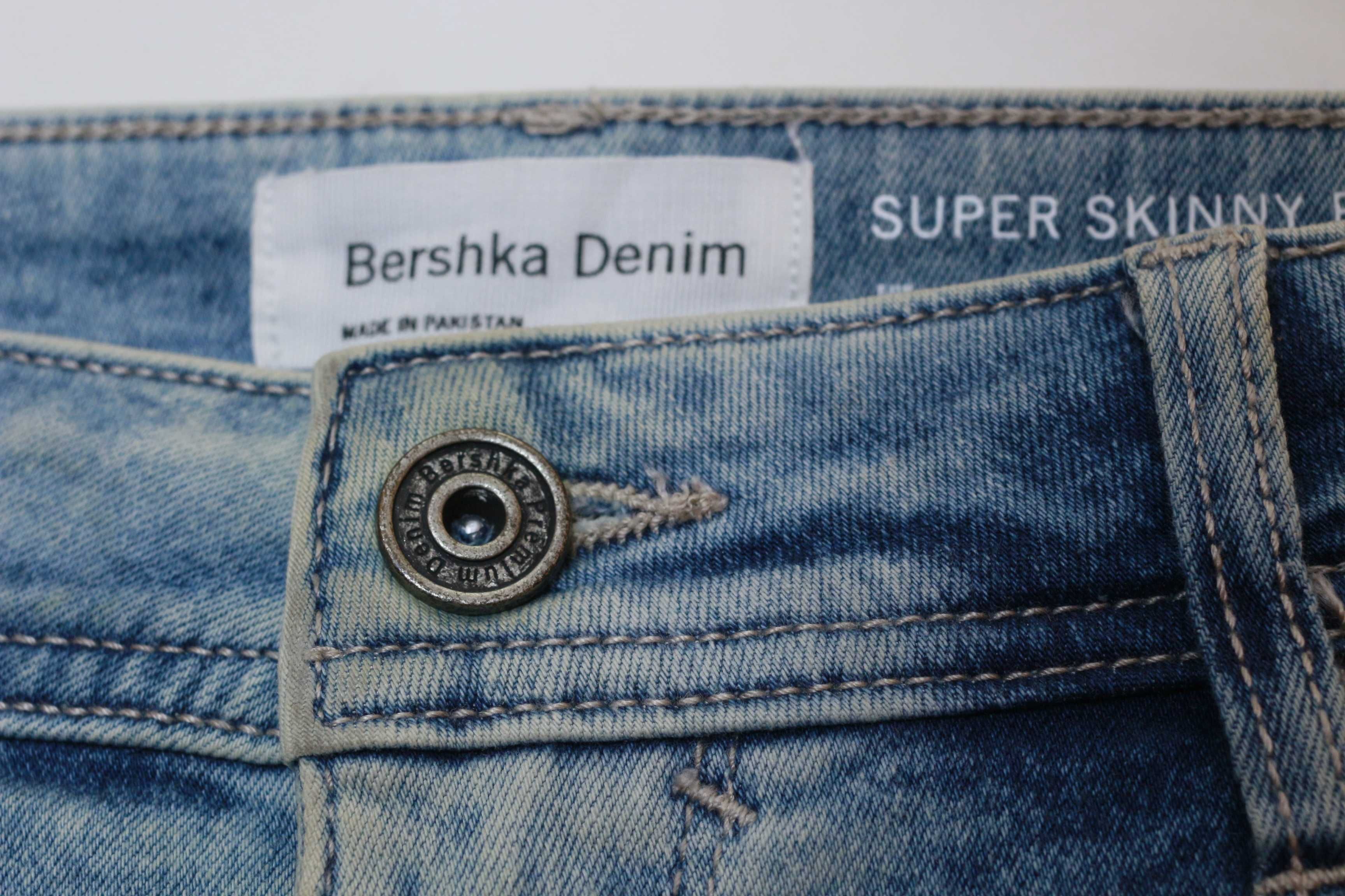 Jeansy Bershka super skinny fit 46 szer pas 46cm