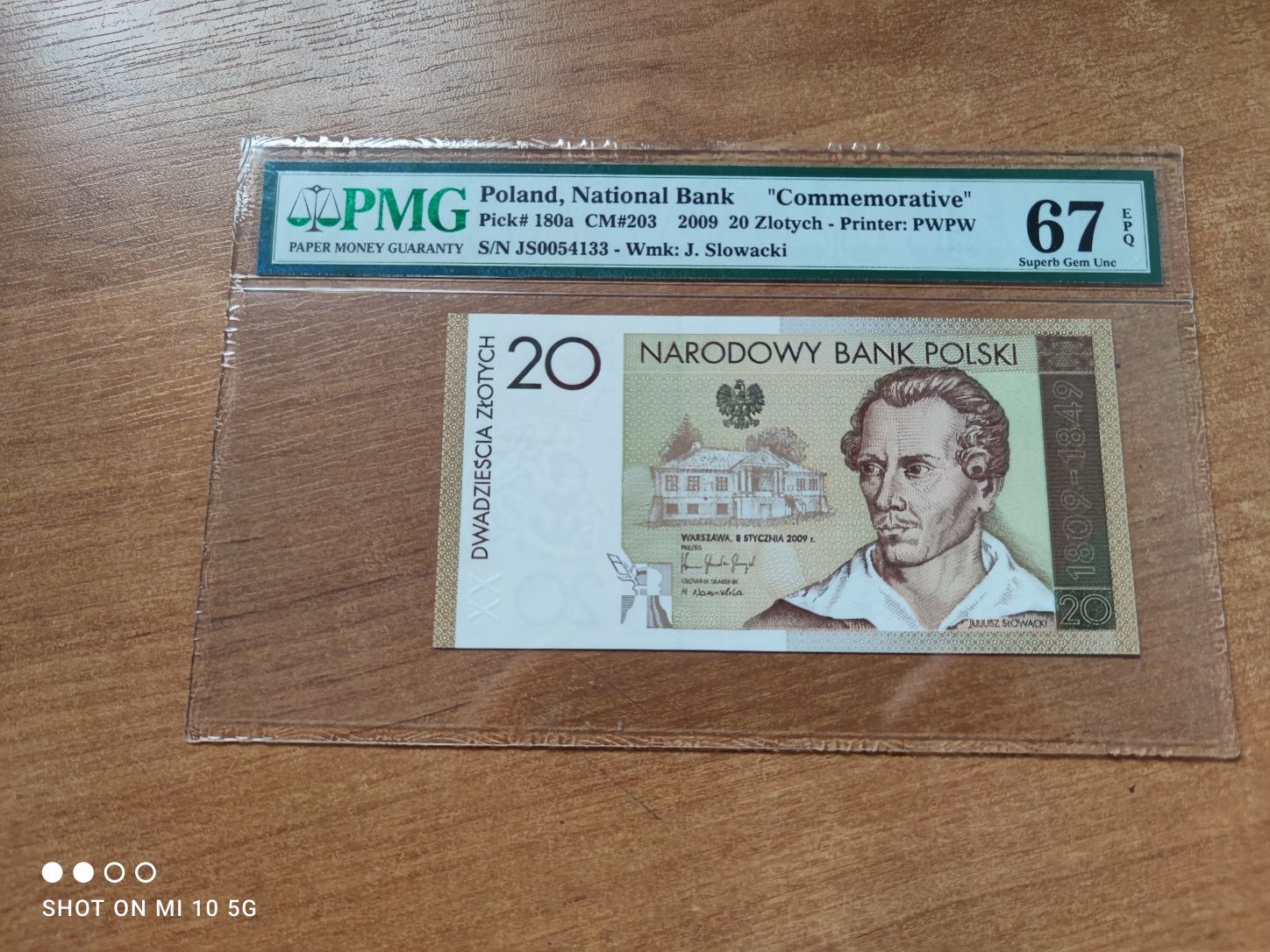 Banknot 20 zł Słowacki PMG 67