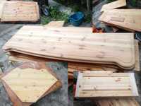 Elementy meblowe sosnowe drewniane. Blaty fronty pilastry