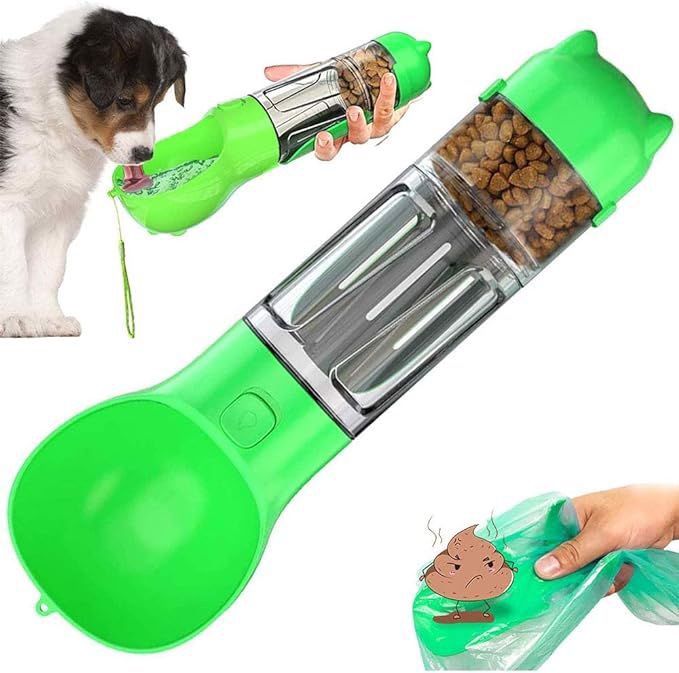 Butelka na wode dla psa przenośny dozownik zielony