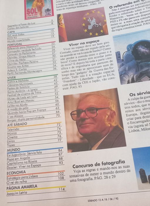 Américo Amorim aniversário 1992 em conteúdos de revista