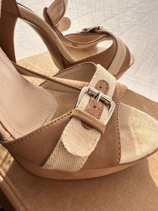 Szpilki sandały beż 38 stan idealny