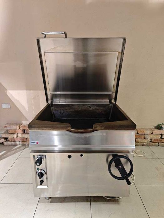 Patelnia uchylna gazowa Fagor 80L – gastronomiczna, żeliwo