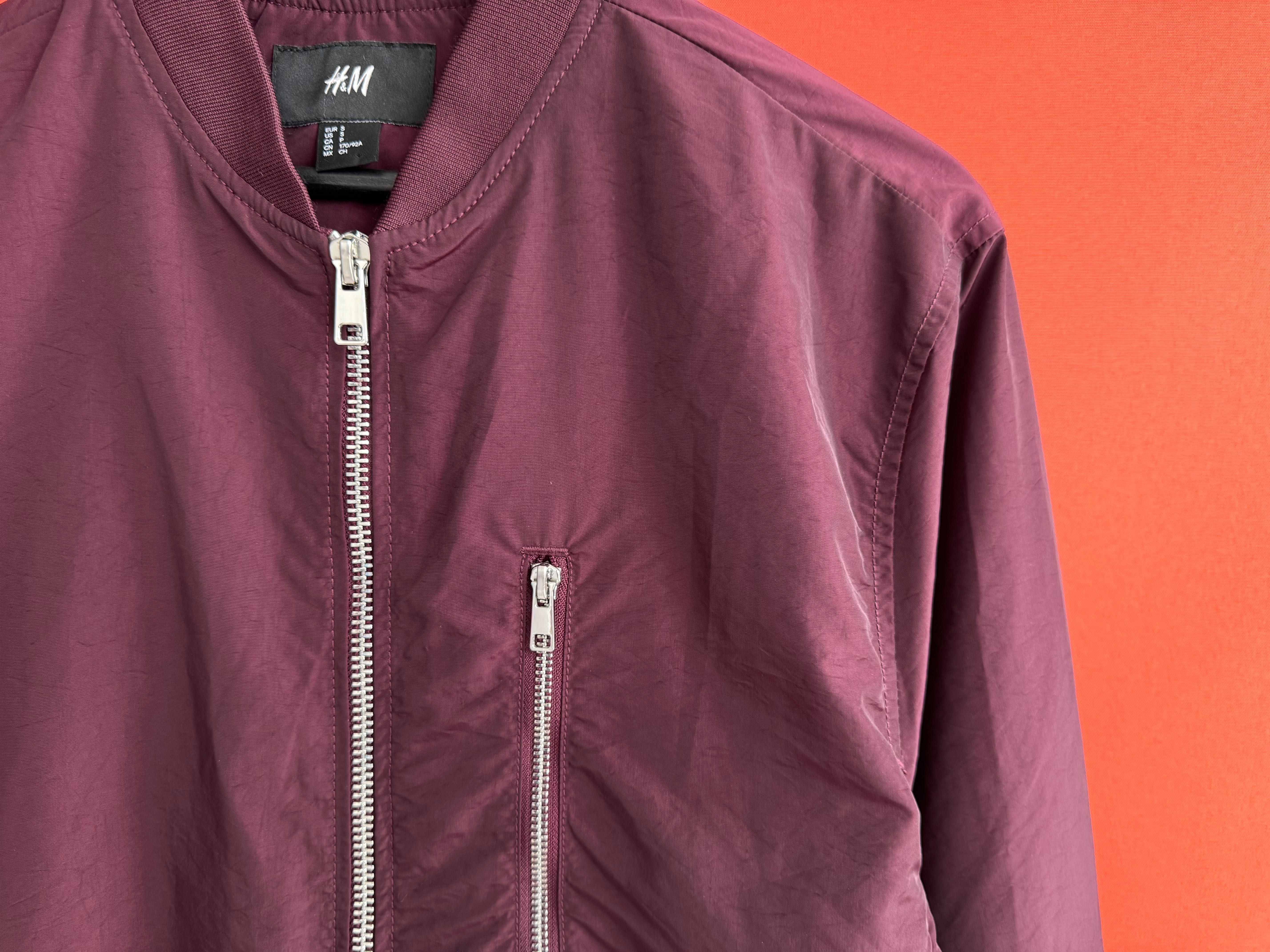H&M оригинал мужская лёгкая куртка ветровка бомбер размер S Б У