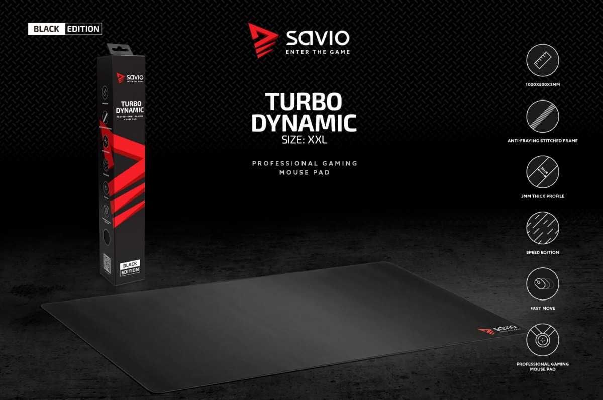 Savio Podkładka pod mysz 1000x500 Black Edition Turbo Dynamic XXL