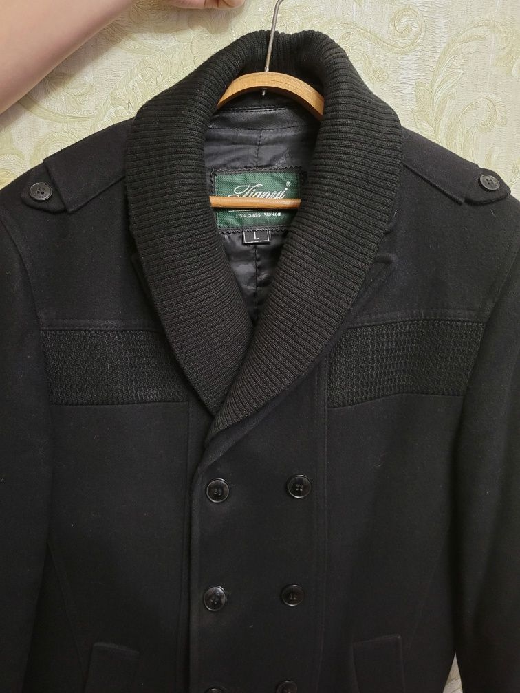 Мужское демисезонное фабричное кашемировое пальто Lozenge (50-52)