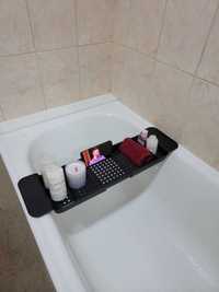 Полка поднос универсальный раздвижной для ванной полочка в ванную