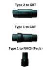 Адаптер переходник type 1 type 2 gbt tesla nacs