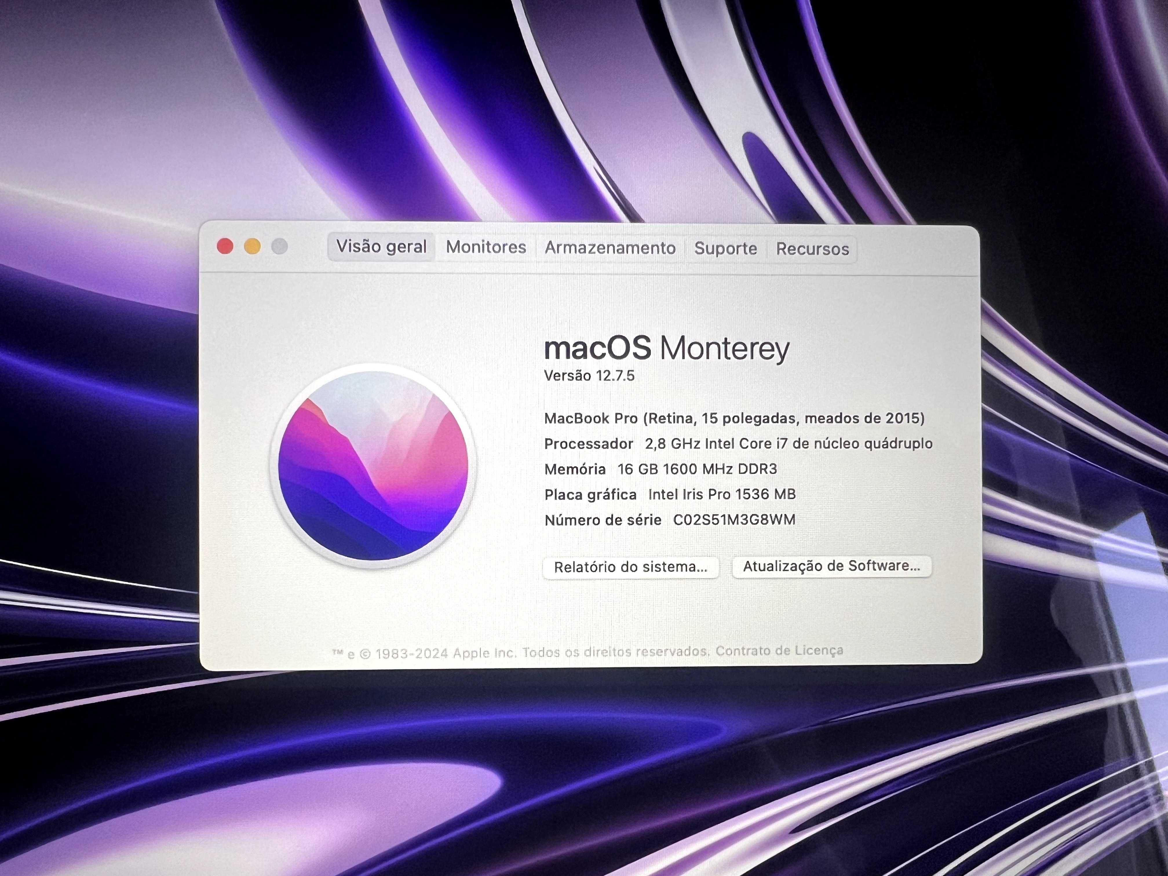 Macbook Pro 15" Mid 2015 (Com duas gráficas)