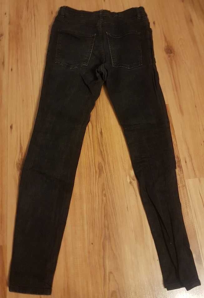 REVIEW czarne spodnie męskie jeans slim fit, rurki W33 L32