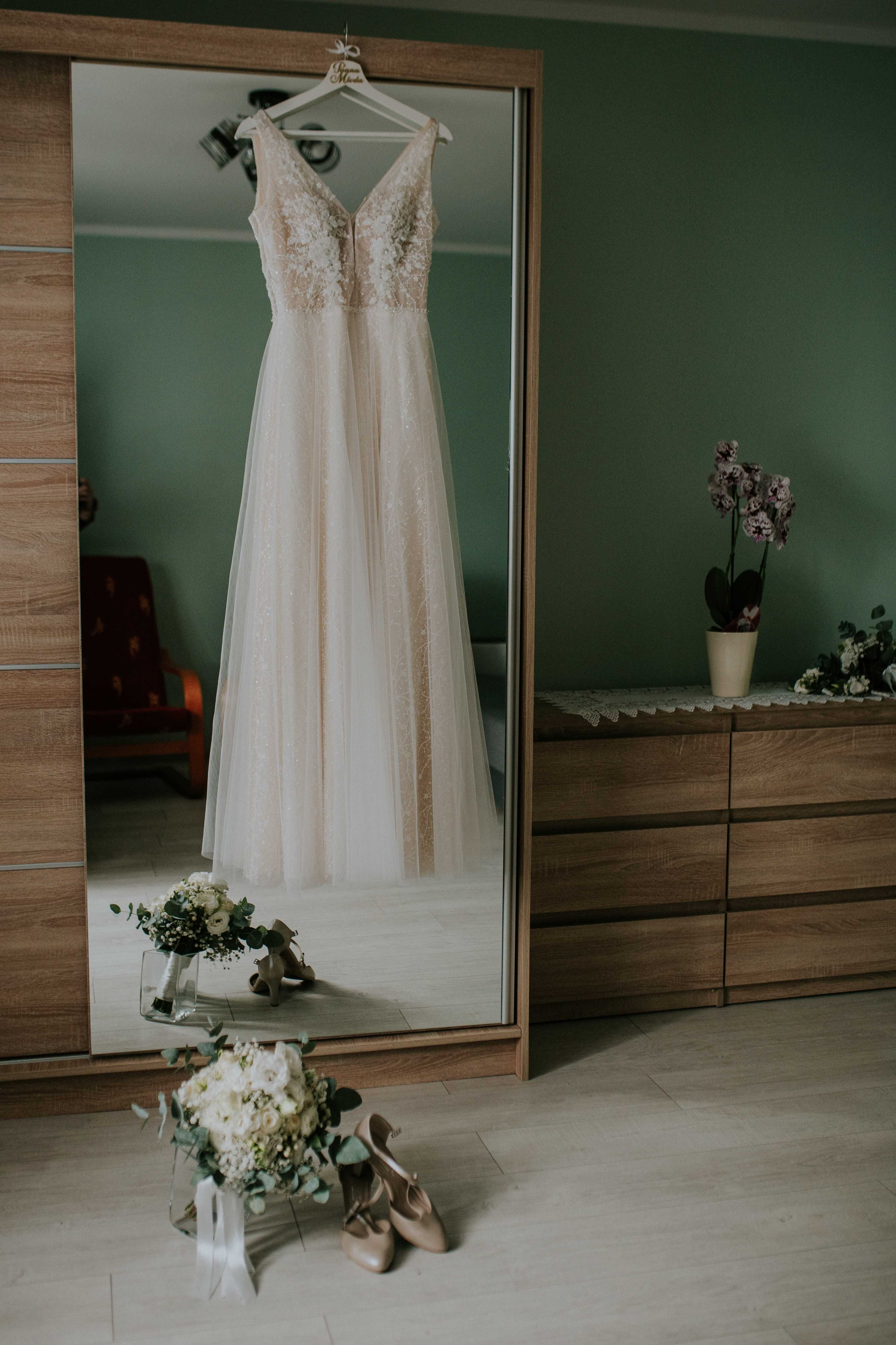 Suknia Ślubna Herms Bridal Dallas 2021 ecru  Welon GRATIS!