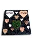 Czarny recyklingowy obraz 3D handmade witch aesthetic boho Nature Love