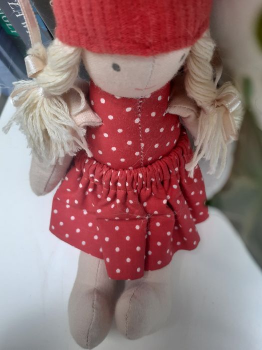 Krasnalka szyta na zamowienie z blueandwhite w stylu maileg