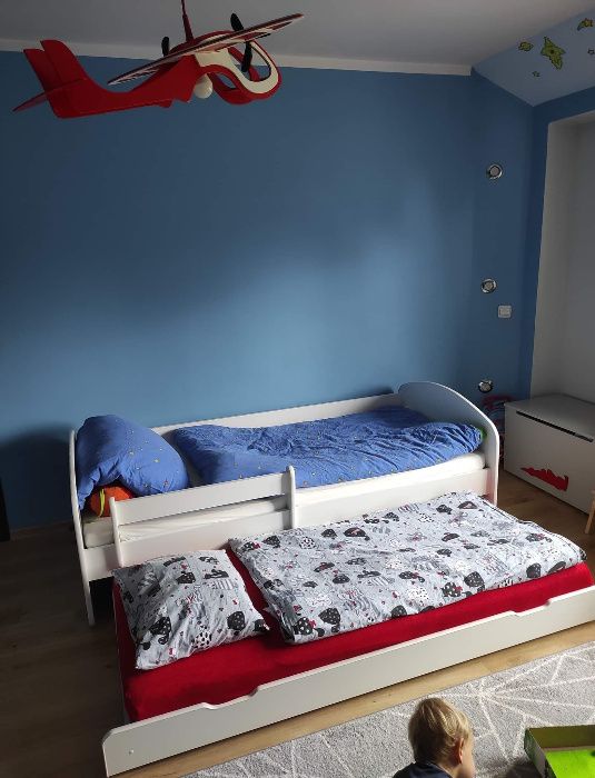 Łóżko podwójne 200/90 piętrowe wysuwane dla dzieci