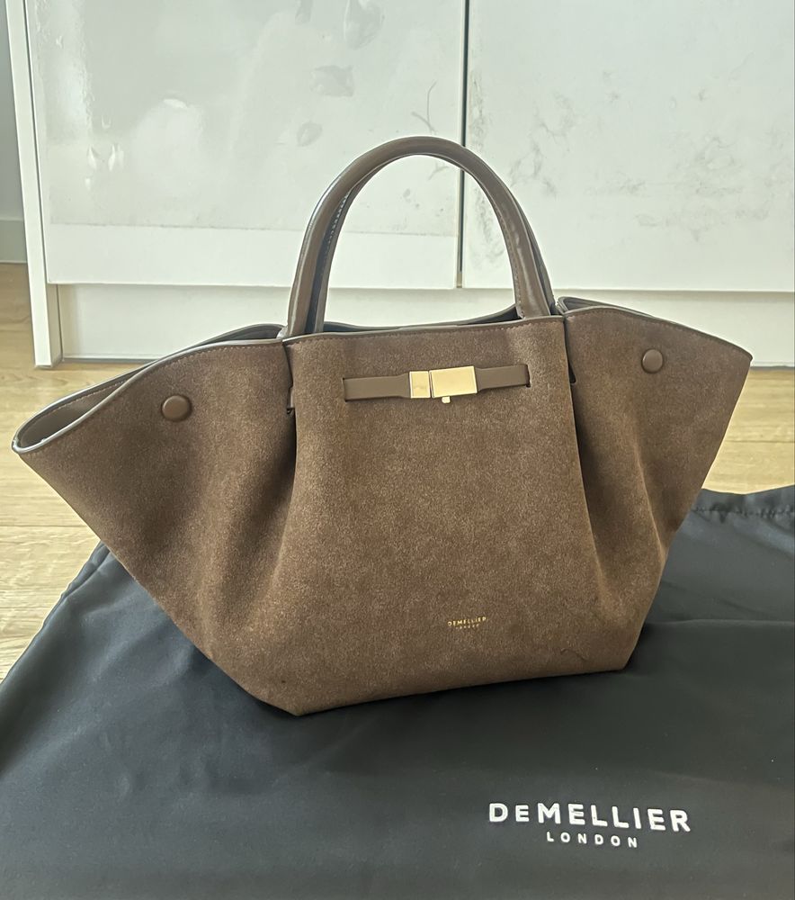 Demellier brazowa torebka shopper