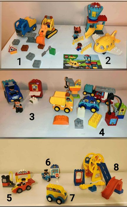 Lego Duplo  - 8 zestawów, mega paka