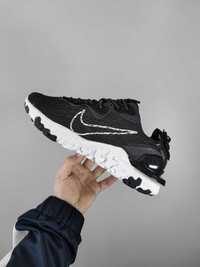 Чоловічі кросівки Nike React Vision чорний з білим  NK658 ТОП