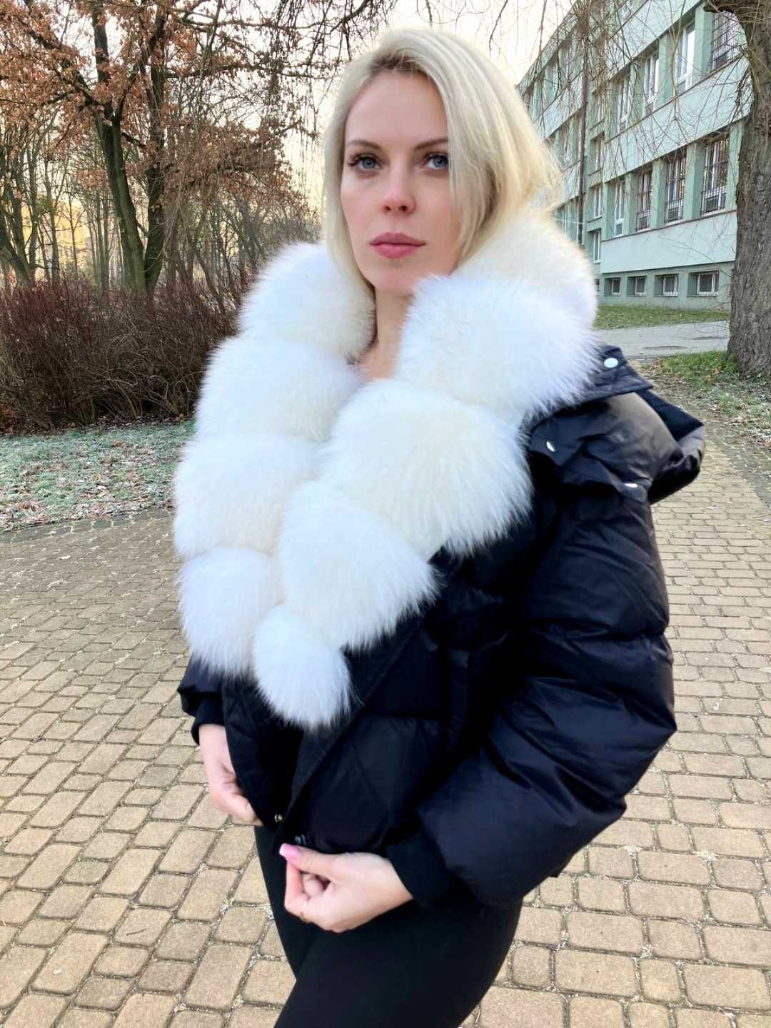 Kurtka. Naturalne futro lisa
