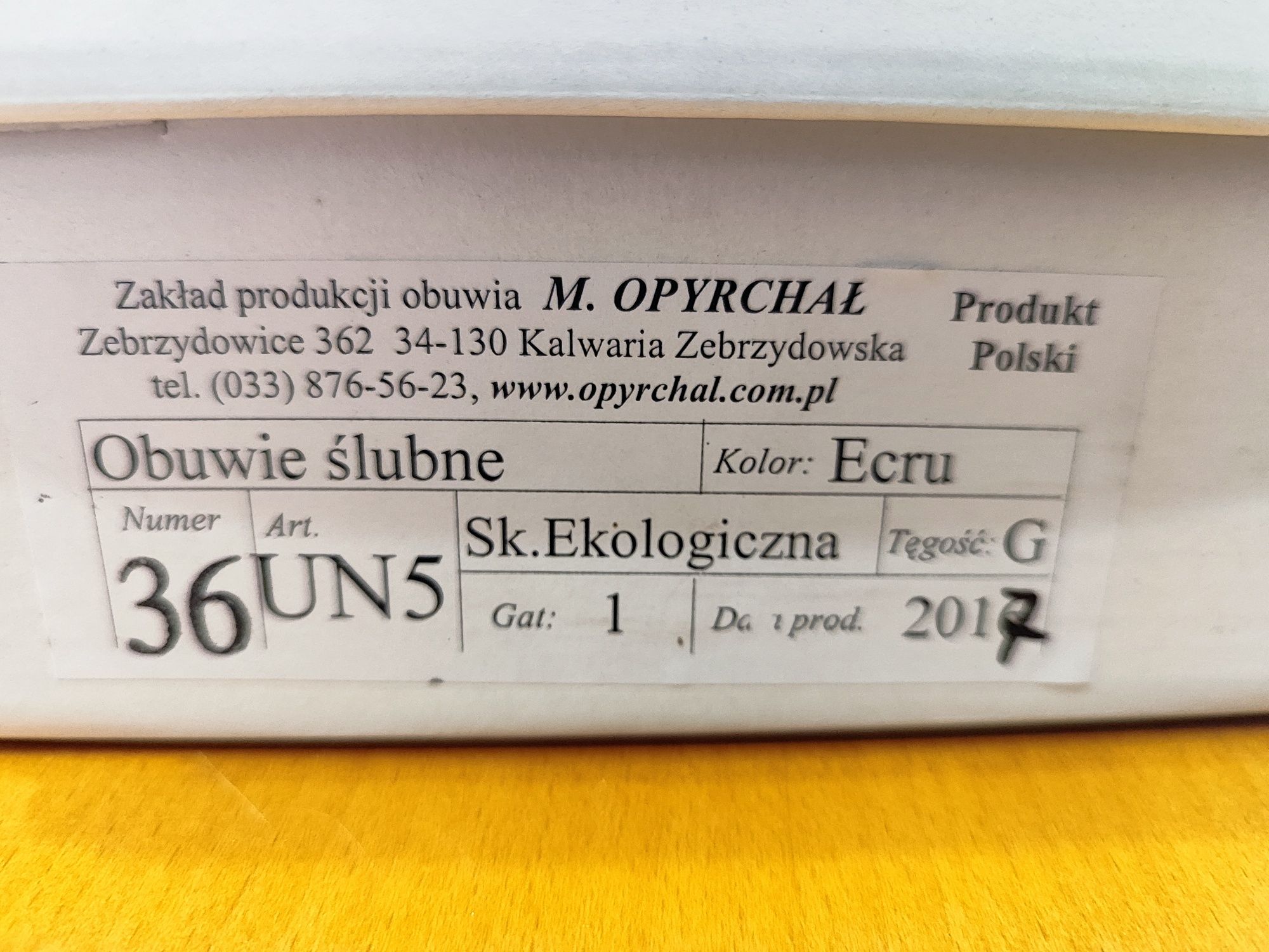 Buty ślubne białe/ecru 36