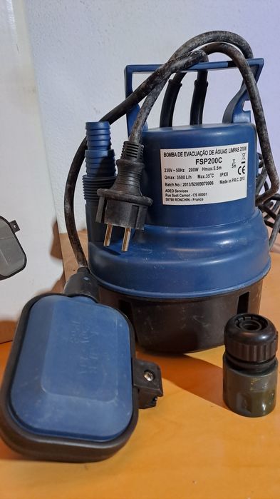 Bomba de evacuação de águas limpas
