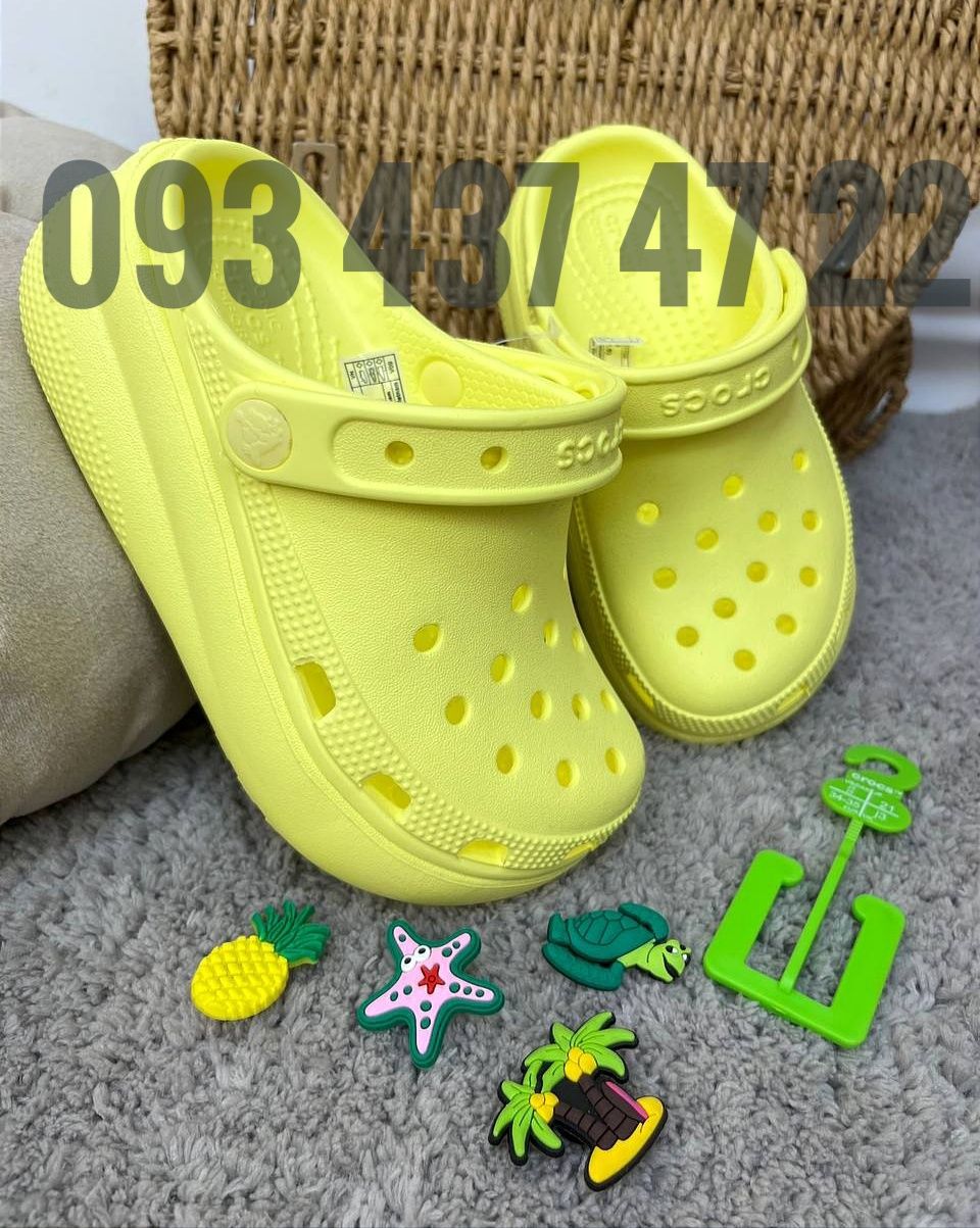 Дитячі Крокси Сабо на Платформі Crocs Classic Crush Kids на Платформі