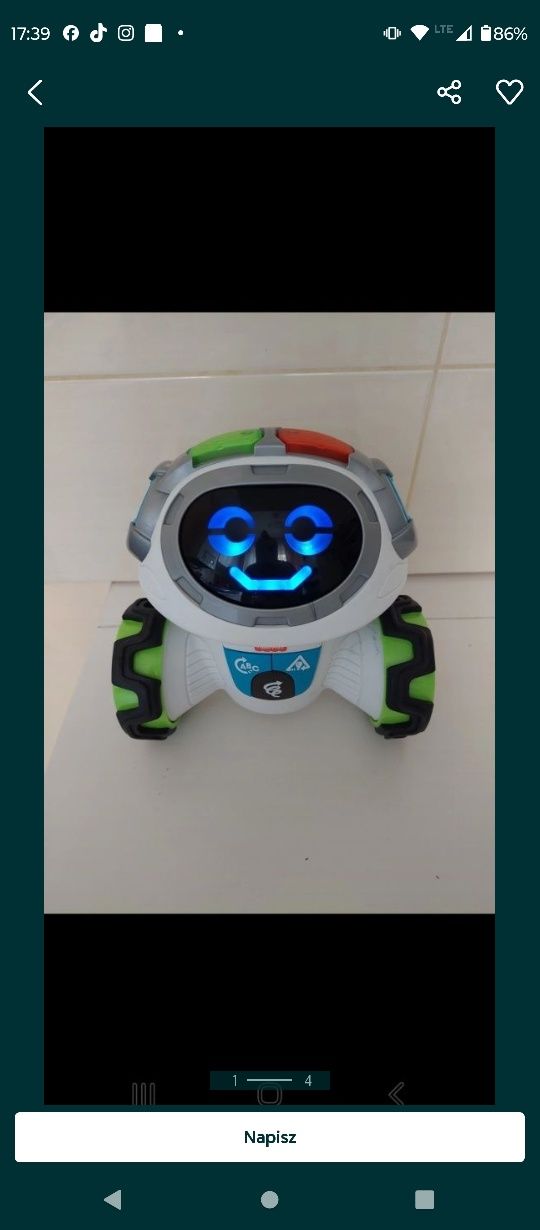 Robot Fischer Price Novi interaktywny