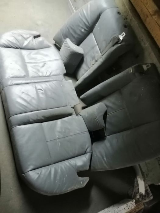Fotele BMW E38 skóra szara