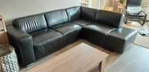 Etap Sofa narożnik skóra kolor czarny